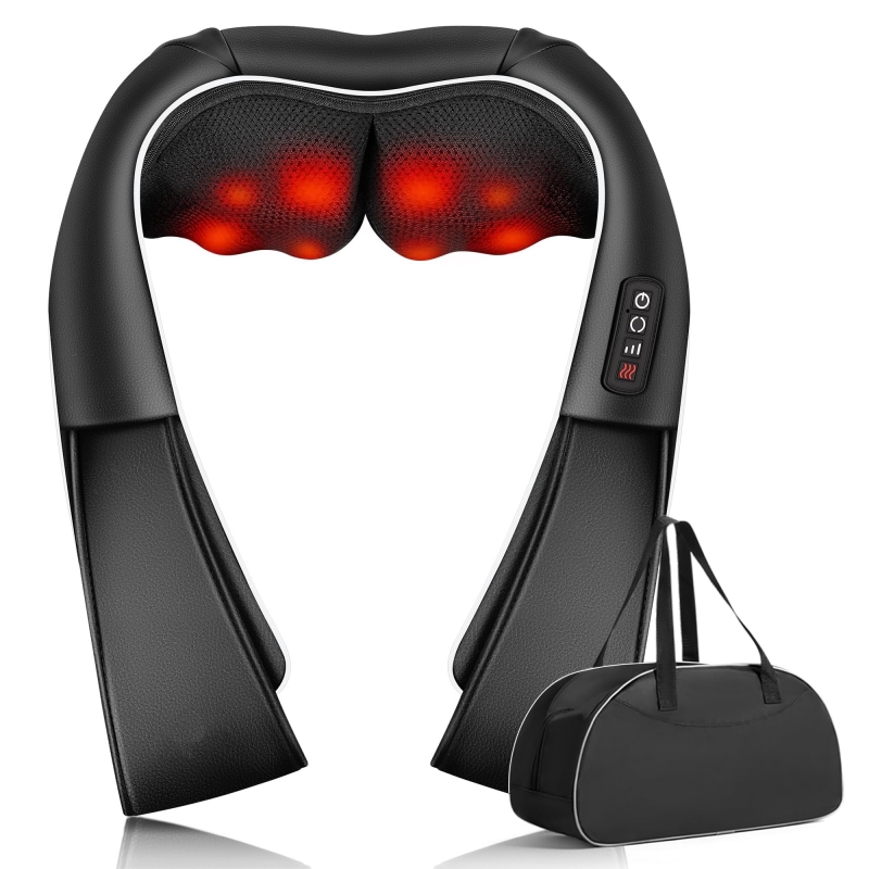Wireless neck and shoulder massage strap