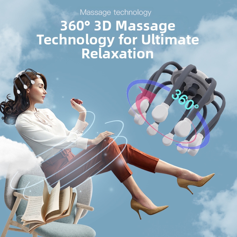 Portable Wireless Octopus Head Massager-10 Heads - 图片 5