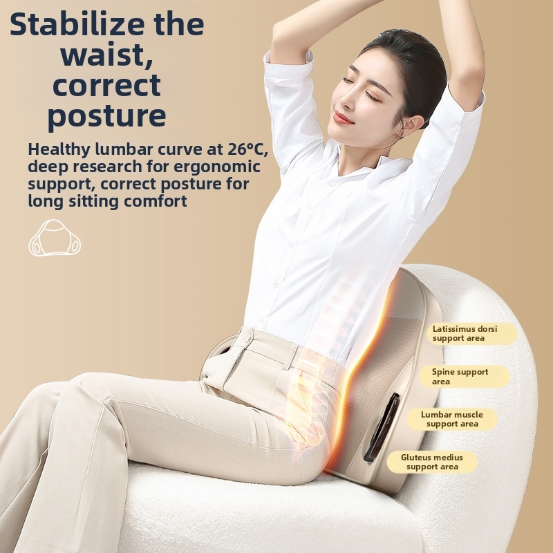 Portable Lumbar Massage Pillow with Heating Function - 图片 3
