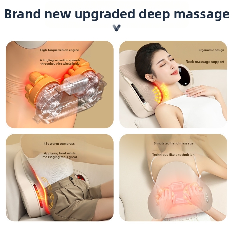 Portable Lumbar Massage Pillow with Heating Function - 图片 4