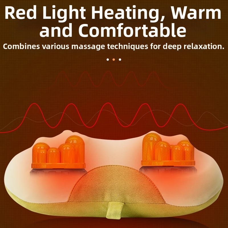 Neck and Waist Back Multi-function Massage Pillow - 图片 4