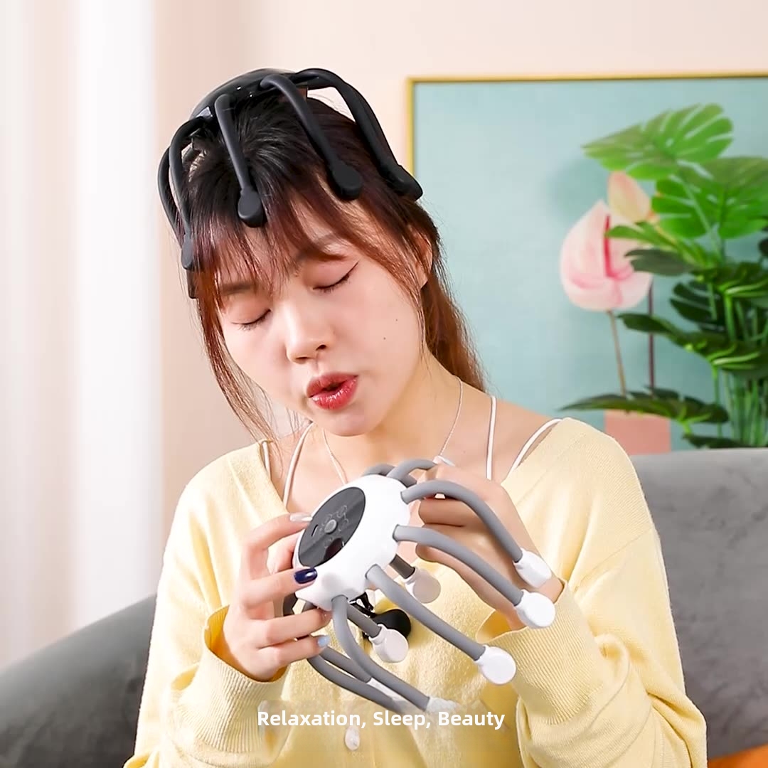 Portable Wireless Octopus Head Massager-10 Heads - 图片 2