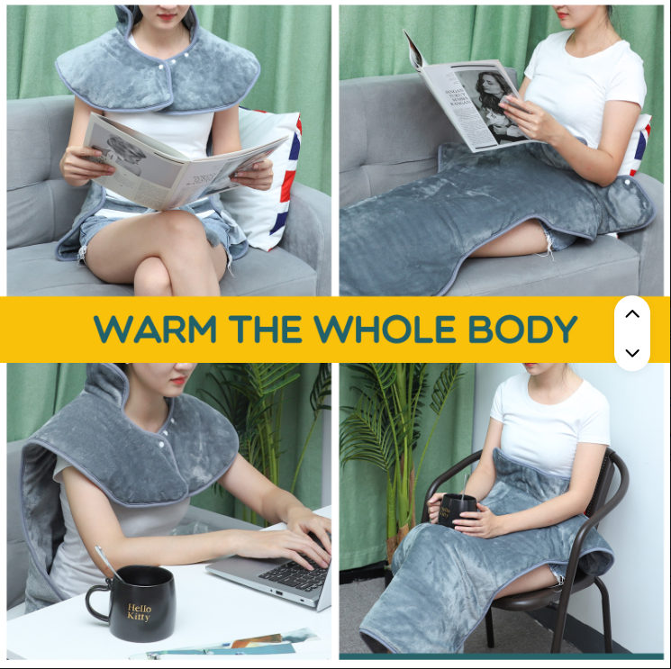 Electric Heating Pad 12-level Temperature Control 6-speed Timing Fast Heating Massage - 图片 5